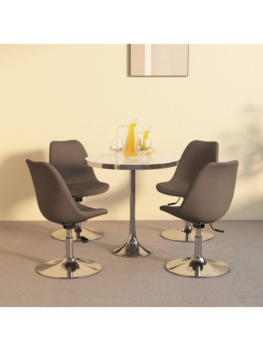 Otočné jídelní židle 4 ks taupe textil