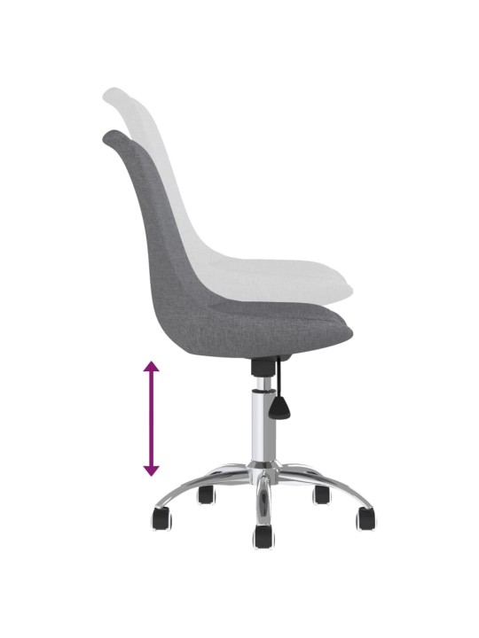 Otočné jídelní židle 2 ks světle šedé textil