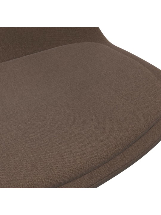 Otočné jídelní židle 2 ks hnědé textil