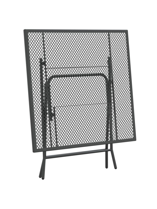 Zahradní stůl 80 x 80 x 72 cm mřížka z tahokovu antracitový