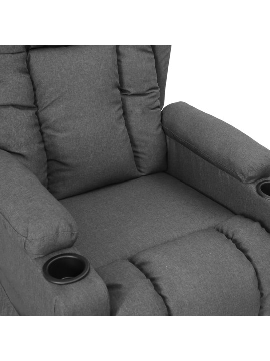 Polohovací křeslo světle šedé textil
