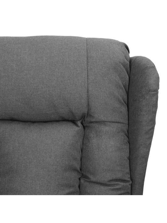 Polohovací křeslo světle šedé textil