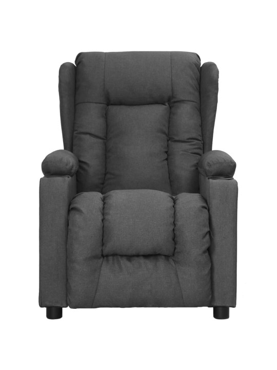 Polohovací křeslo tmavě šedé textil