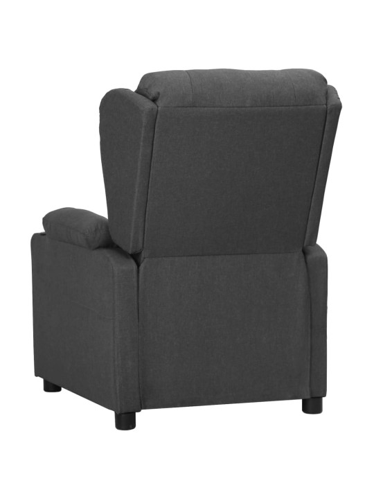 Polohovací křeslo tmavě šedé textil