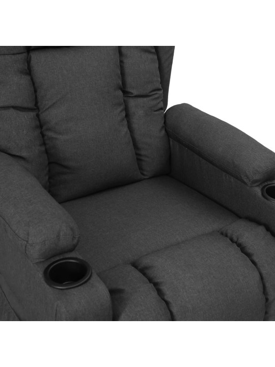 Polohovací křeslo tmavě šedé textil