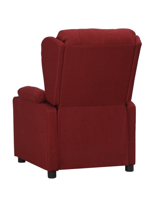 Polohovací křeslo vínové textil