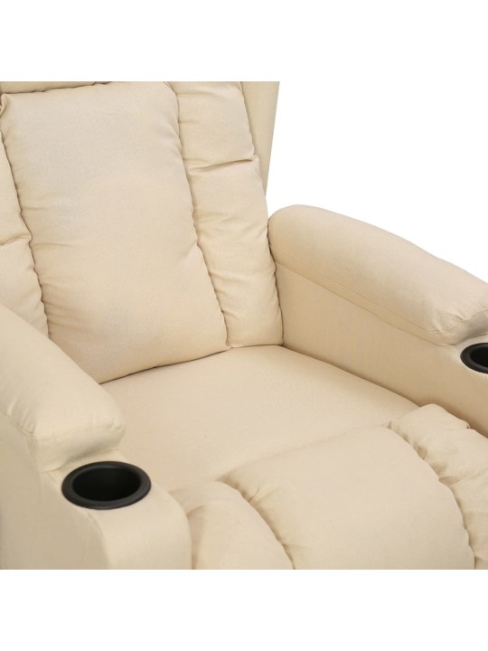 Polohovací křeslo krémové textil