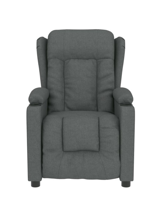 Masážní křeslo tmavě šedé textil