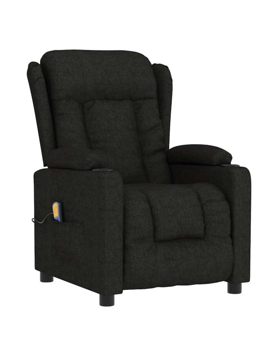 Masážní křeslo černé textil