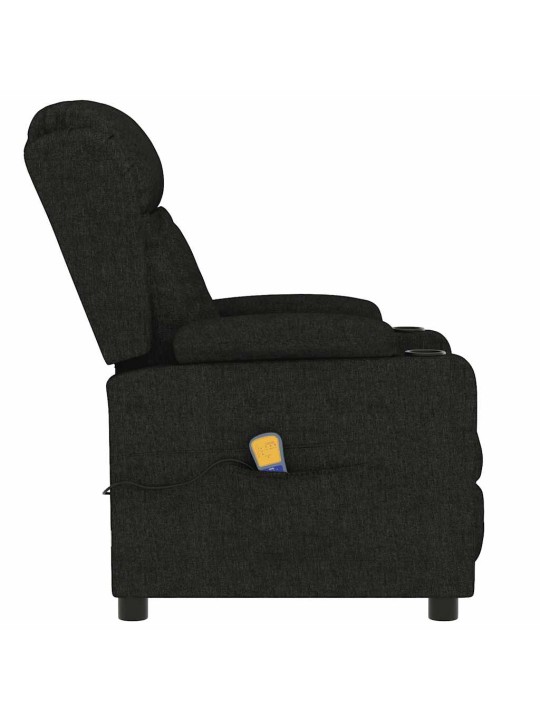 Masážní křeslo černé textil