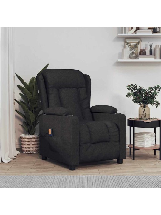 Masážní křeslo černé textil