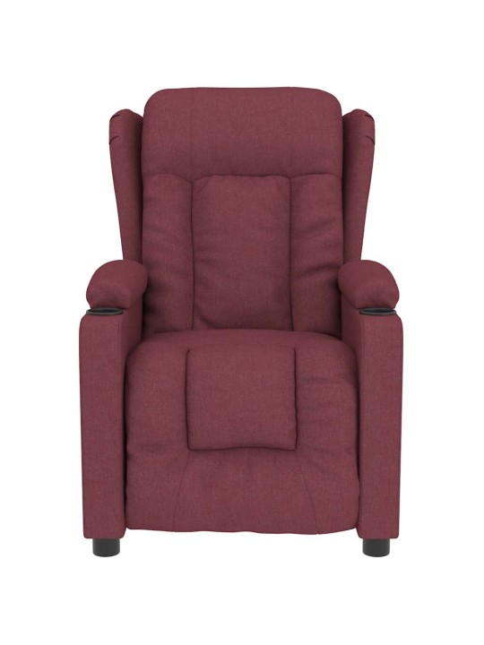 Masážní křeslo vínové textil