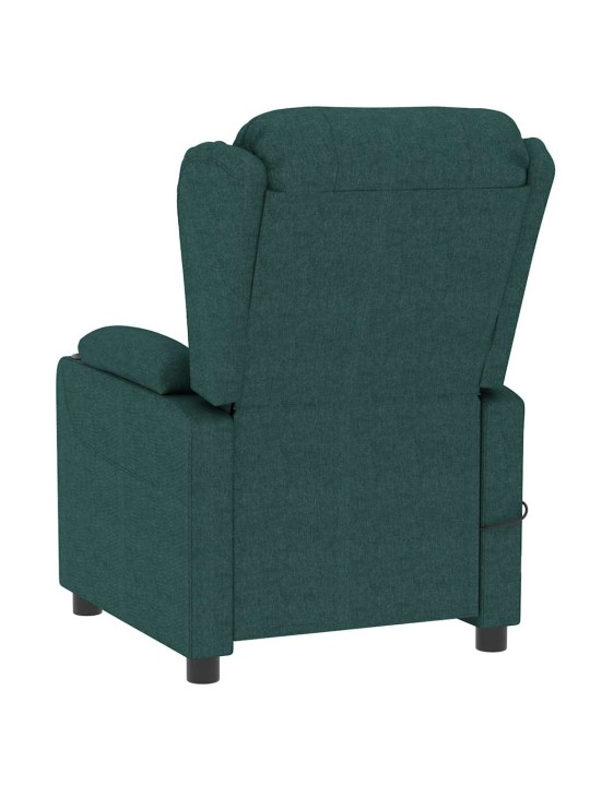 Masážní křeslo tmavě zelené textil