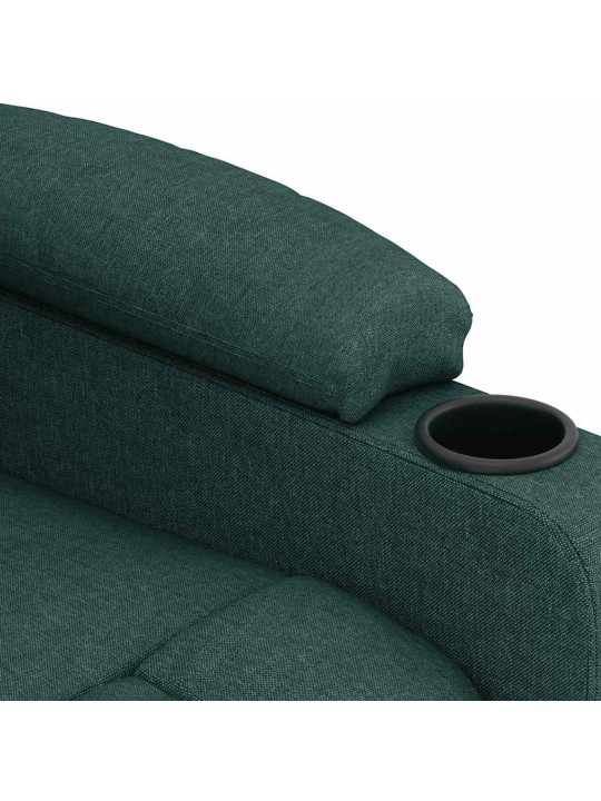 Masážní křeslo tmavě zelené textil