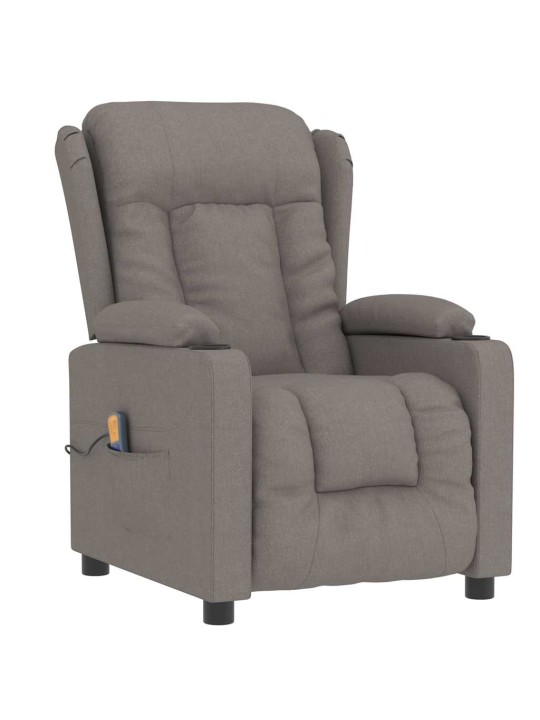 Masážní křeslo taupe textil