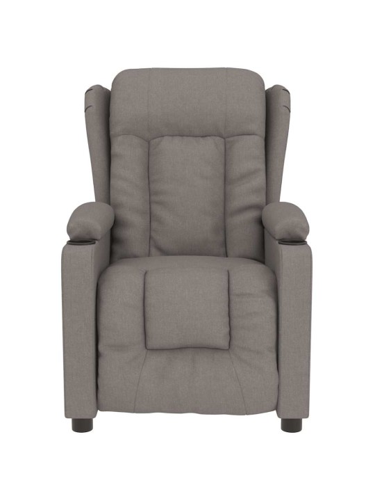 Masážní křeslo taupe textil