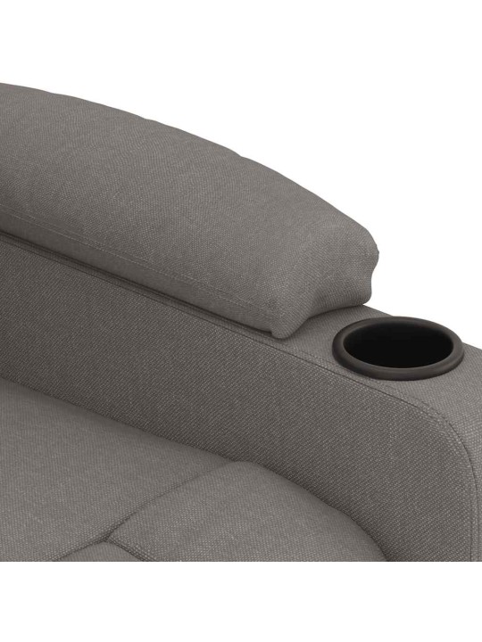 Masážní křeslo taupe textil