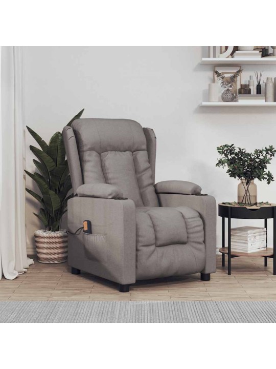 Masážní křeslo taupe textil