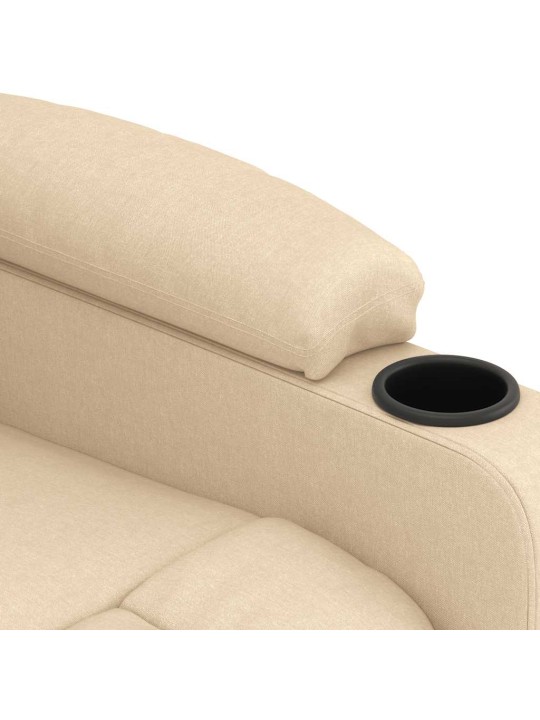 Masážní křeslo krémové textil