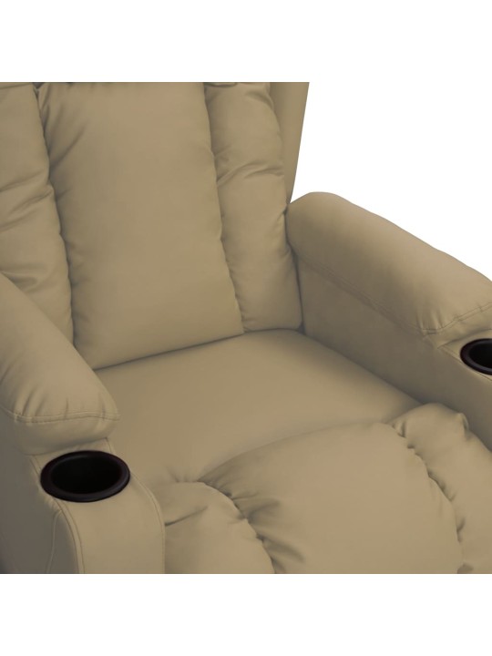 Polohovací křeslo cappuccino umělá kůže