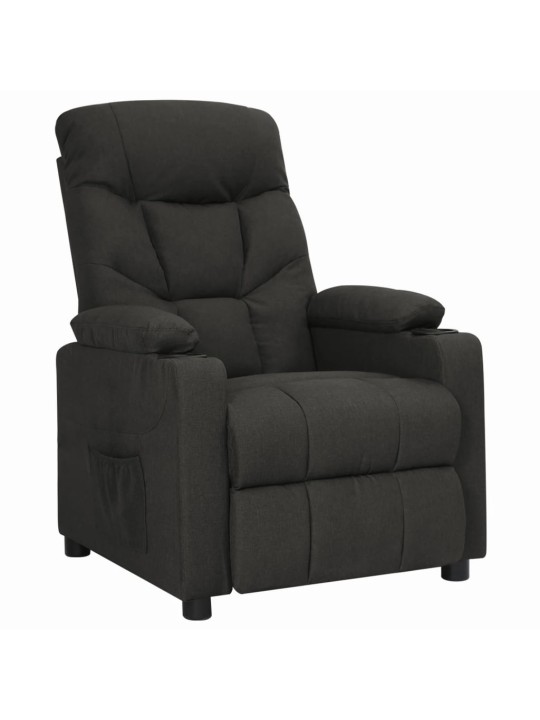 Polohovací křeslo černé textil