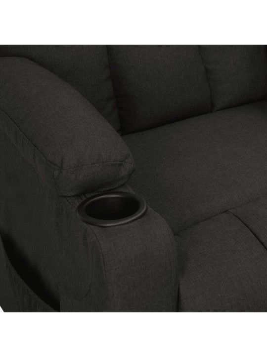 Polohovací křeslo černé textil
