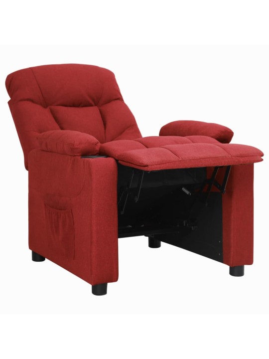 Polohovací křeslo vínové textil