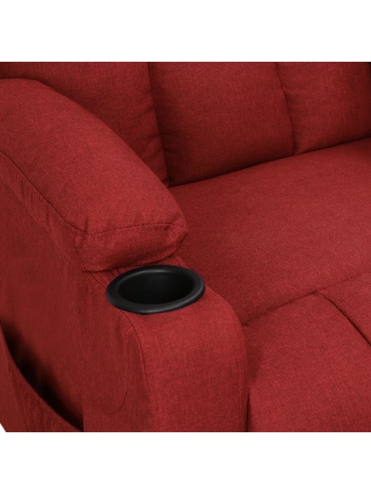 Polohovací křeslo vínové textil