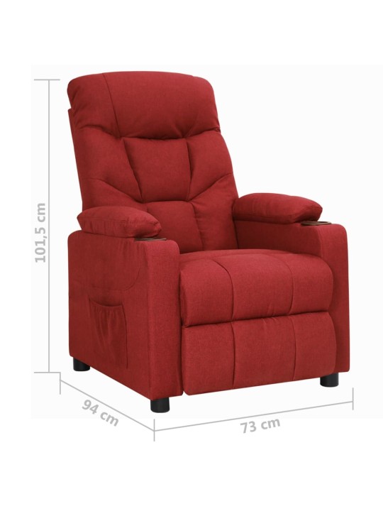 Polohovací křeslo vínové textil
