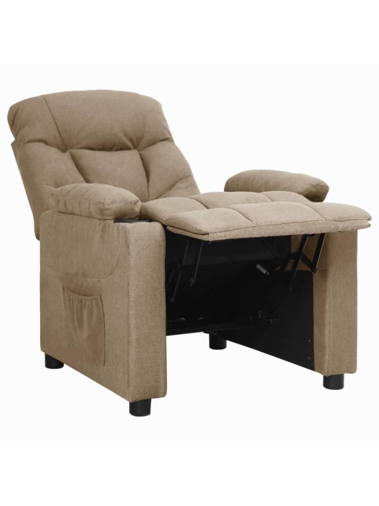 Polohovací křeslo taupe textil