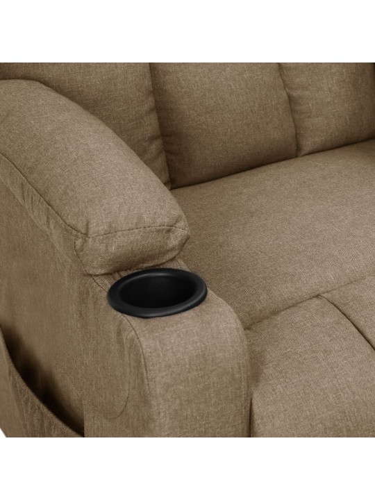 Polohovací křeslo taupe textil