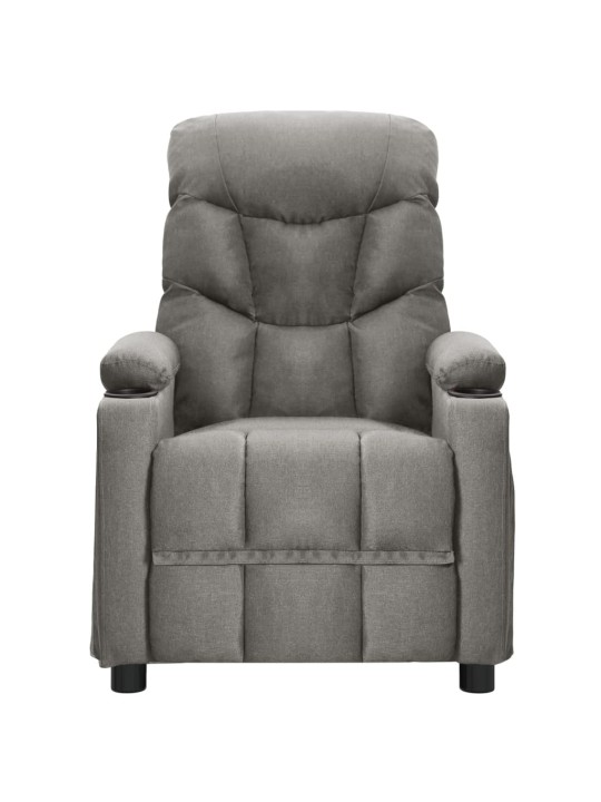 Masážní křeslo světle šedé textil