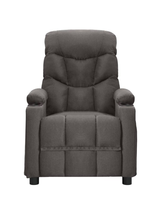 Masážní křeslo tmavě šedé textil
