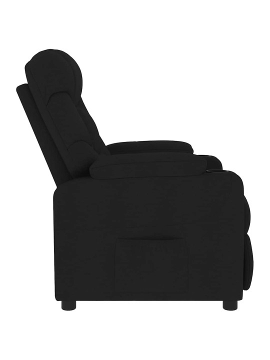 Masážní křeslo černé textil