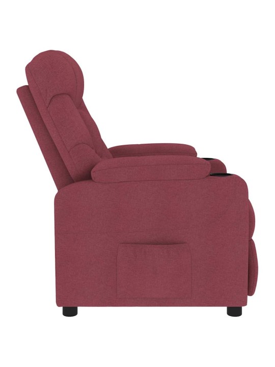 Masážní křeslo vínové textil