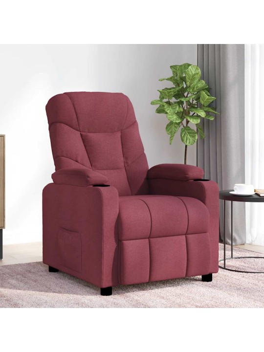 Masážní křeslo vínové textil