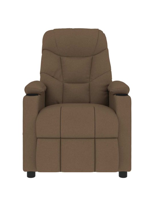 Masážní křeslo hnědé textil