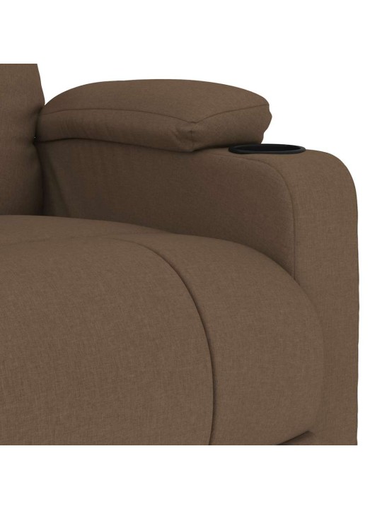 Masážní křeslo hnědé textil