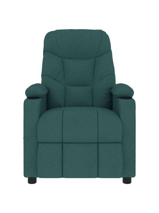 Masážní křeslo tmavě zelené textil