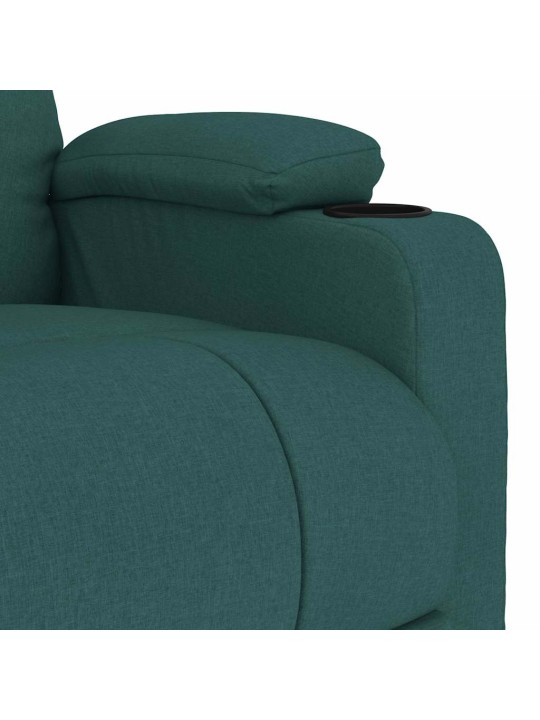 Masážní křeslo tmavě zelené textil