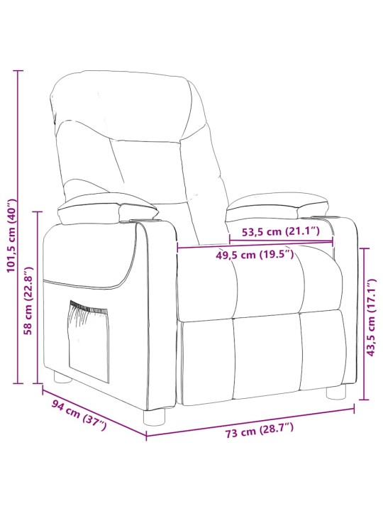 Masážní křeslo tmavě zelené textil