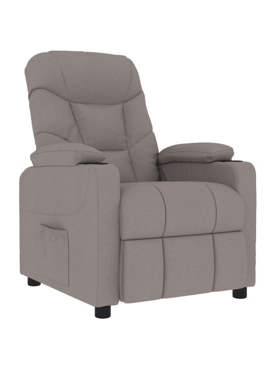 Masážní křeslo taupe textil