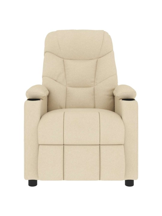 Masážní křeslo krémové textil