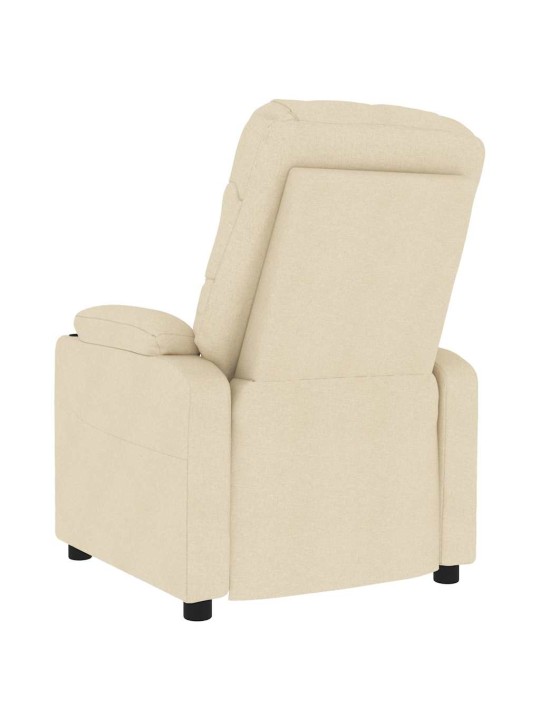 Masážní křeslo krémové textil