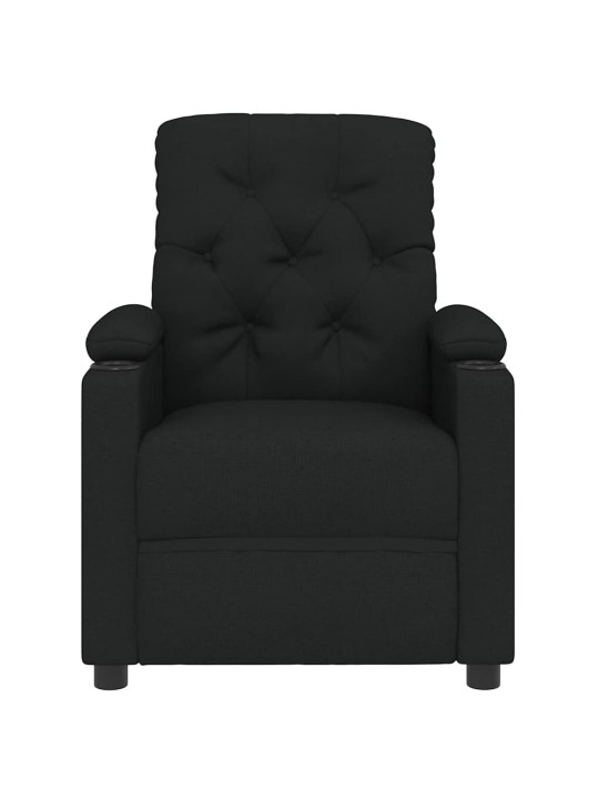 Polohovací křeslo černé textil