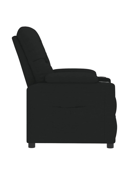 Polohovací křeslo černé textil