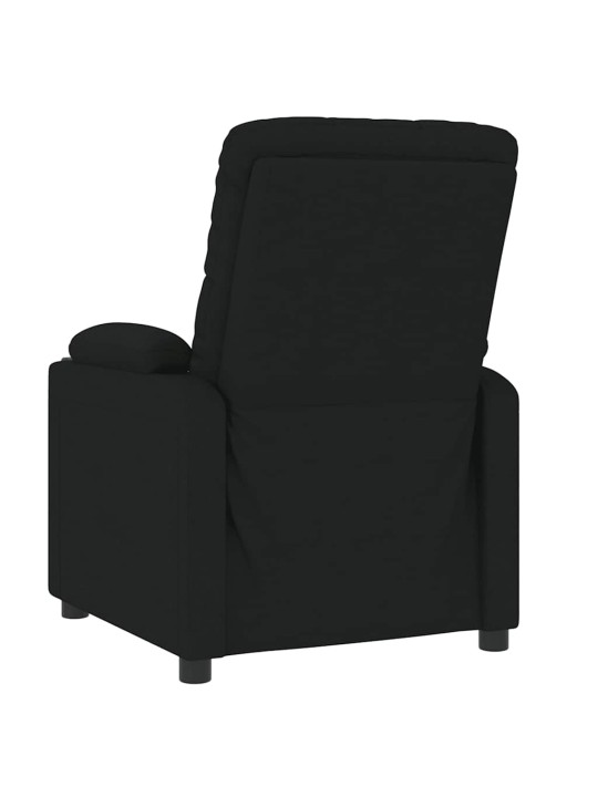 Polohovací křeslo černé textil