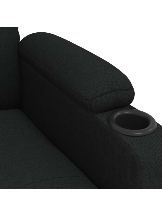 Polohovací křeslo černé textil