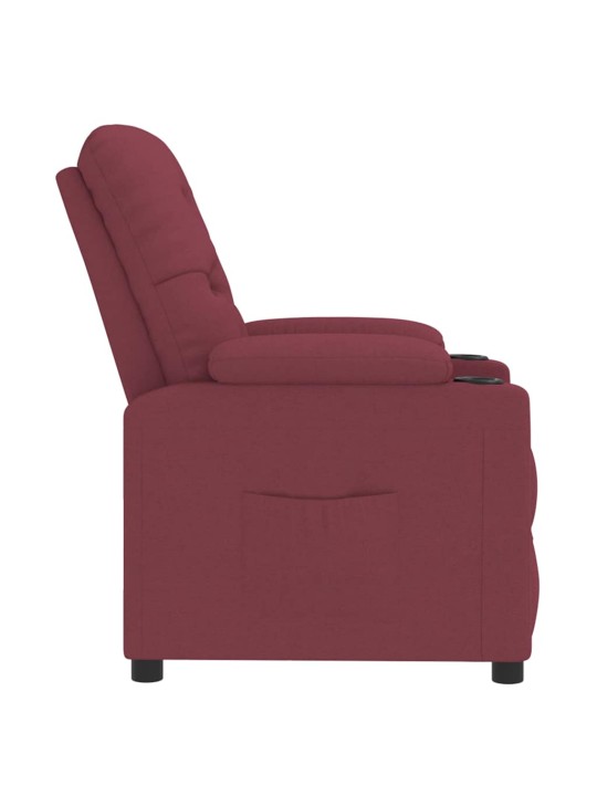 Polohovací křeslo vínové textil