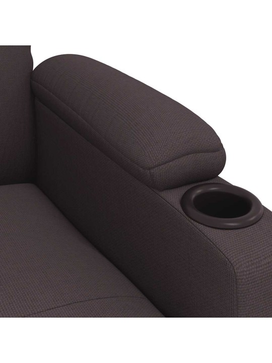 Polohovací křeslo hnědé textil